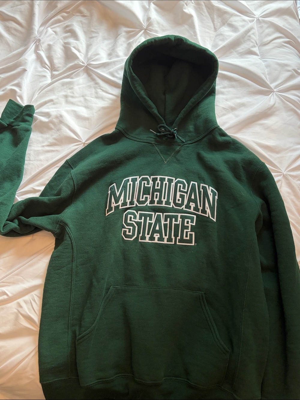 Russell Athletic Dark Green Michigan State Crewneck Hoodie